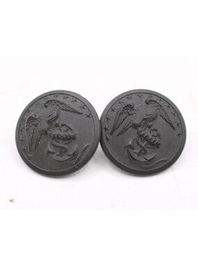 Set 2 United States Marine Corp USMC Service Uniform Buttons Subdued Black Eagle